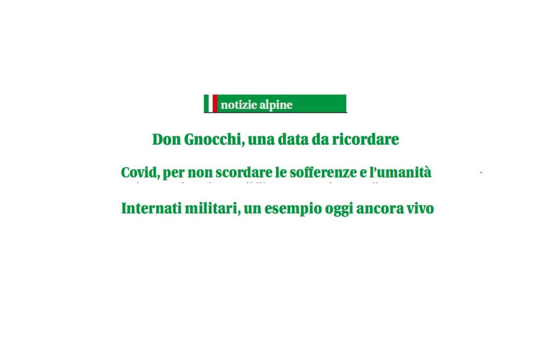 Alcune Notizie Alpine…